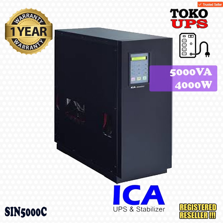 UPS ICA SIN5000C TP SIN5000 5000VA 4000W Online Pure Sinewave Trafo Motor ICA SIN3100C