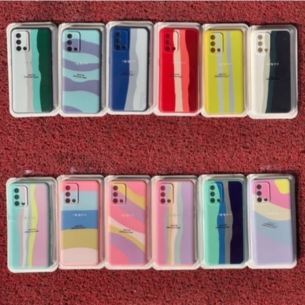 Case Realme 9 Pro/9 Pro Plus/Narzo 50i/Narzo 50A Silicone Casing Rainbow PREMIUM