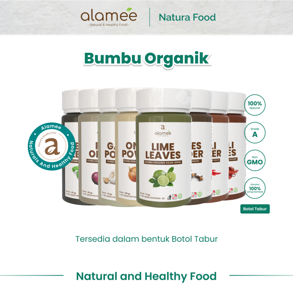 

ALAMEE Bumbu Dapur Bubuk Lengkap Bawang Bombay Powder Organik Praktis Siap Pakai Organik Tabur