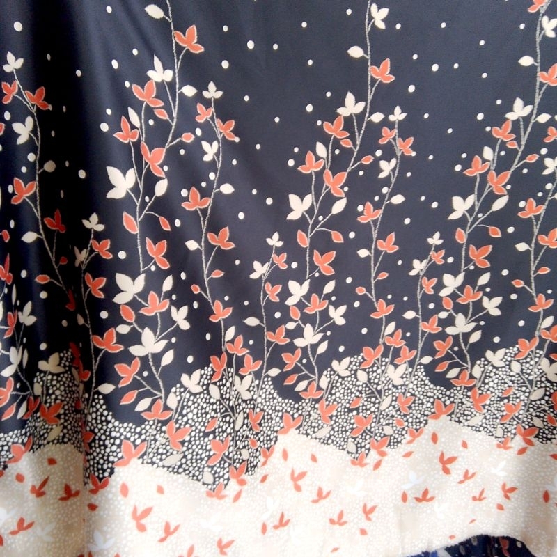 kain satin silk motif bunga import - kain satin best seller - kain satin Velvet premium - kain satin