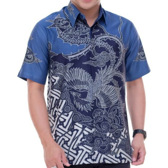 Kemeja Batik Pria Satin Pekalongan / Kemeja Batik Pria Modern lapis Puring