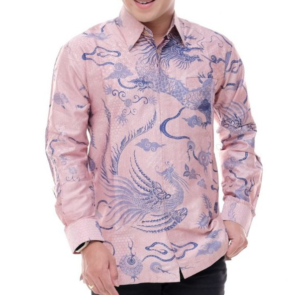 Kemeja Batik Pria Formal Casual Satin Premium