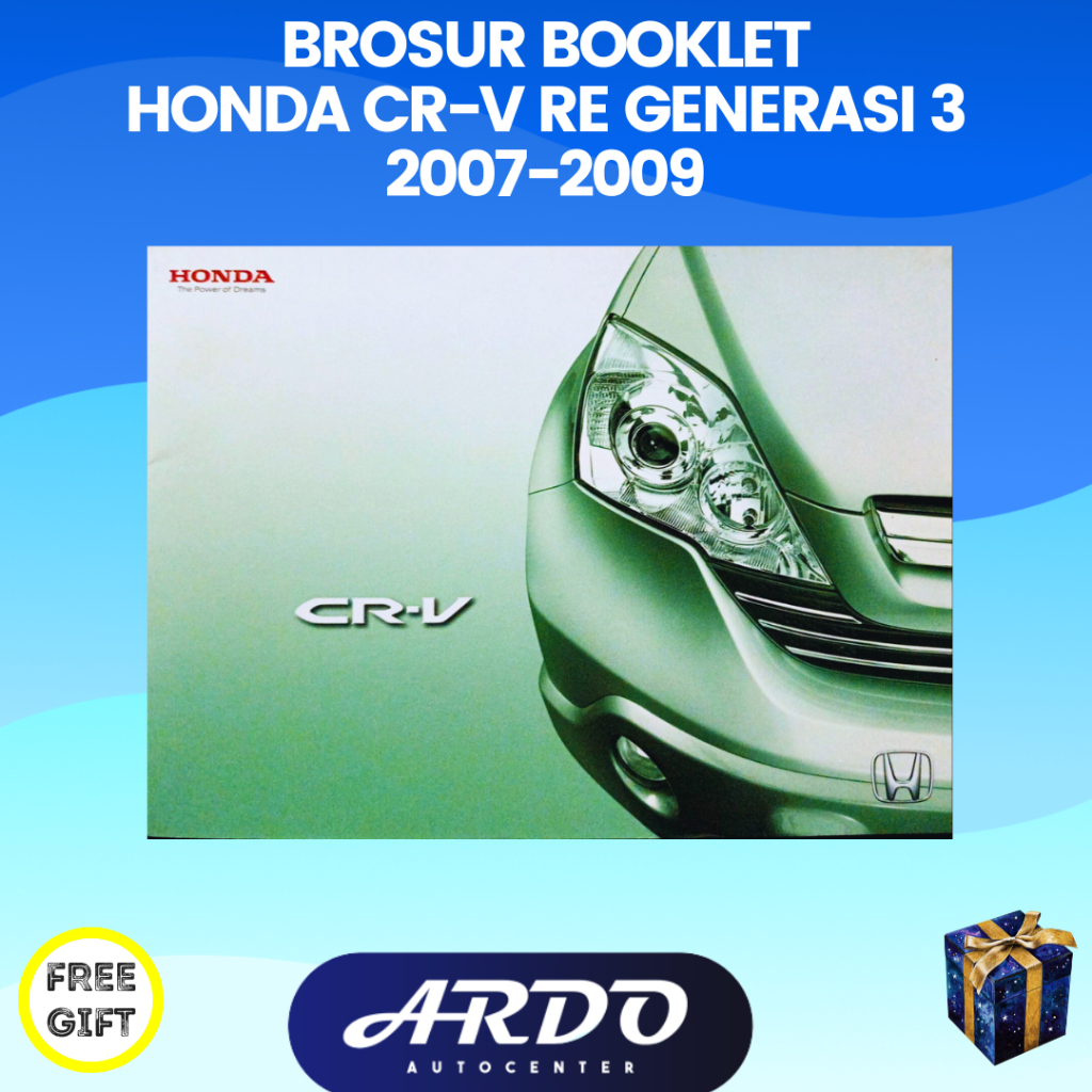 Brosur katalog mobil Honda CRV Gen 3 RE kura kura 2007-2009 Booklet atau Buku CR-V