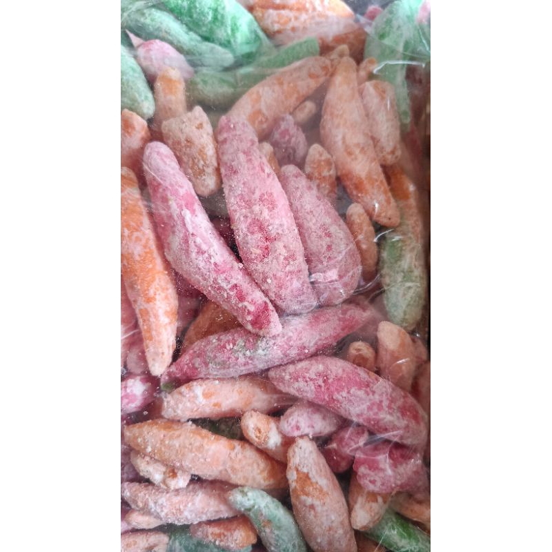 

(250gr)gembus jajan jadul getas manis lonjong warna warni