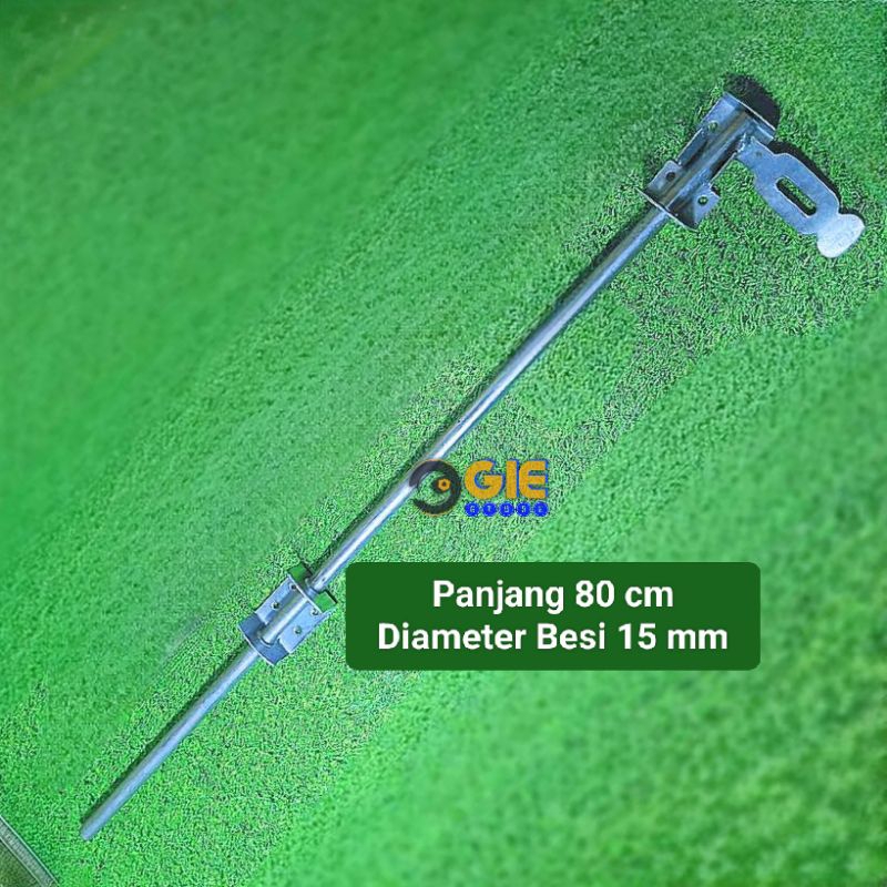 Slot Grendel Pintu Besi Garasi Gebyog Handerson Konci kunci kancing Panjang 80 cm
