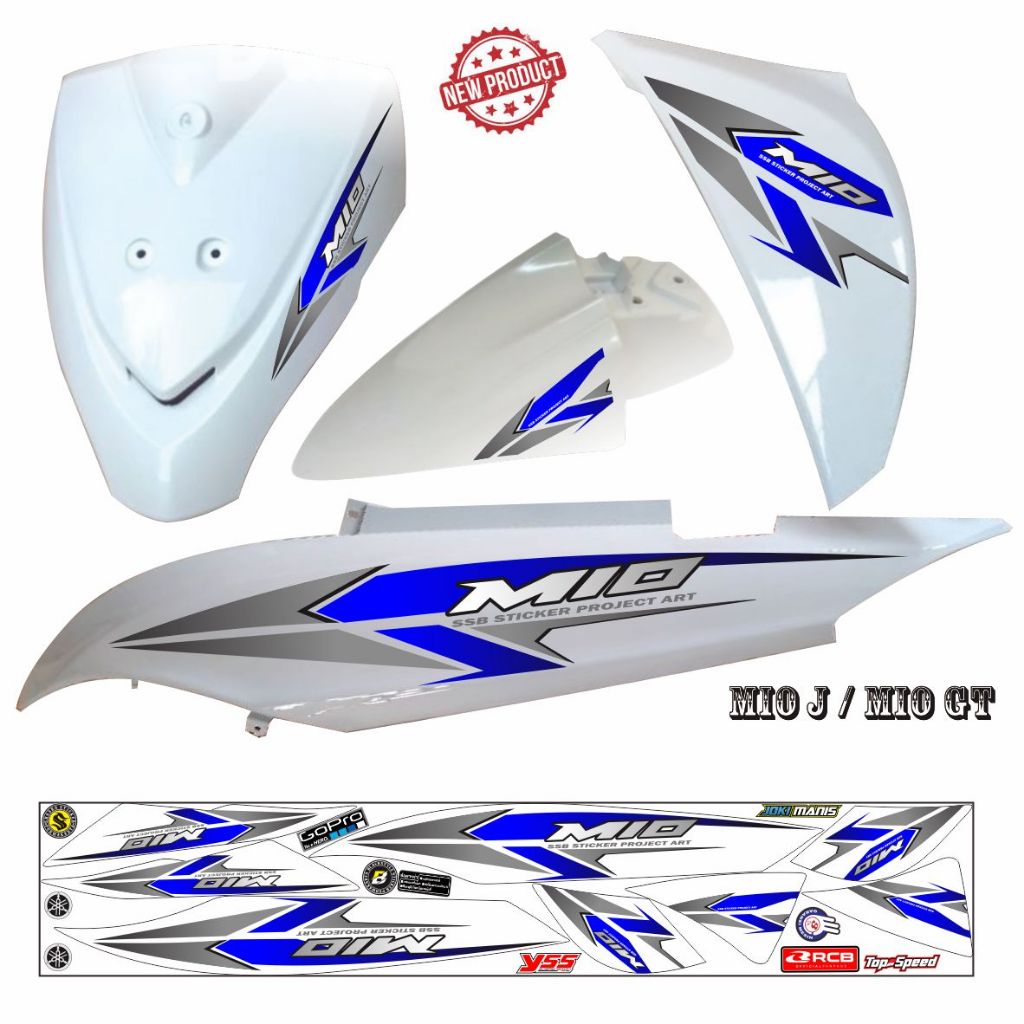 STIKER MOTOR YAMAHA MATIC MIO J FI / MIO GT VARIASI STRIPING