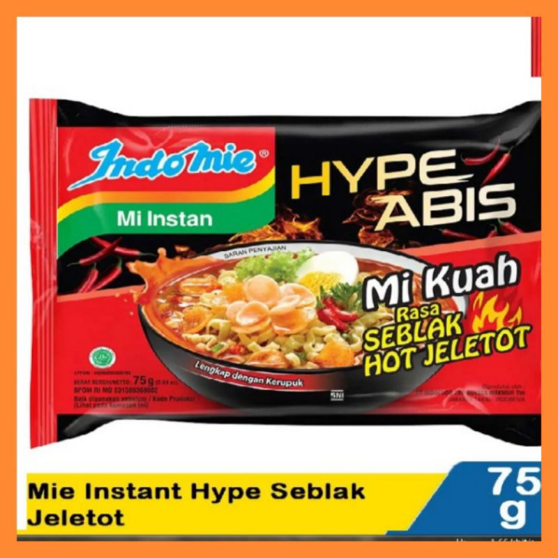 

Indomie mie kuah rasa seblak hot jeletot 75 g