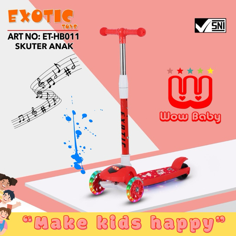 EXOTIC SCOOTER HB-011( music ) scooter anak sekuter otoped exotic