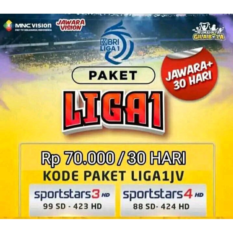 PAKET BRI LIGA 1 K VISION