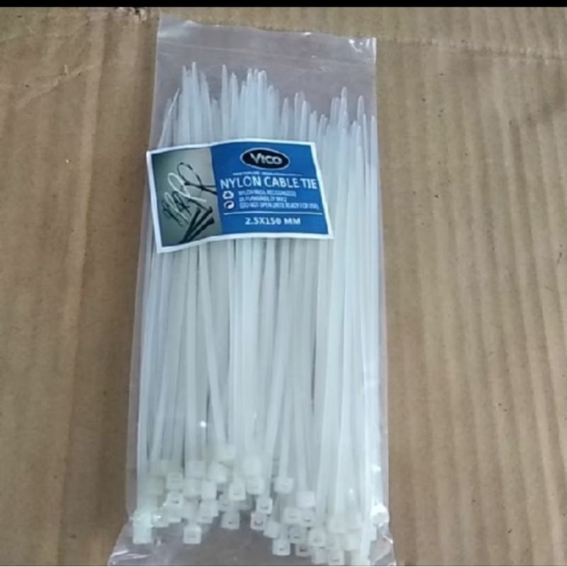 

Kabel Ties 15cm merk Vico kuat tebal termurah warna putih