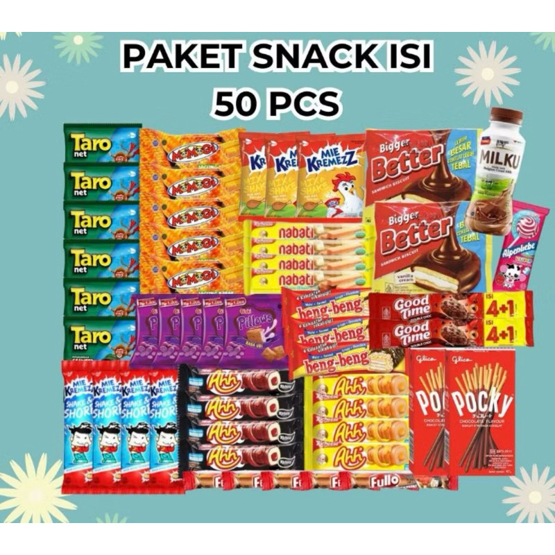 

Paket Snack Isi 50 PCS Taro Net