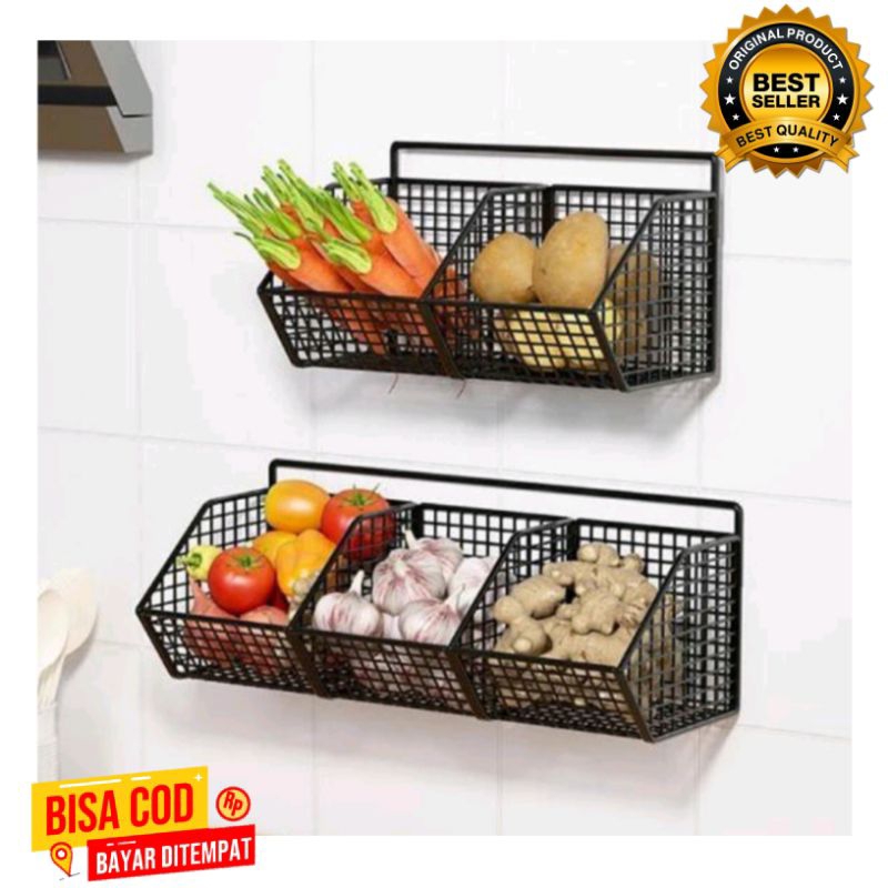 Rak Jaring Tempel Dinding Dapur Serbaguna Rak Jaring Tempel Dinding Anti Karat
