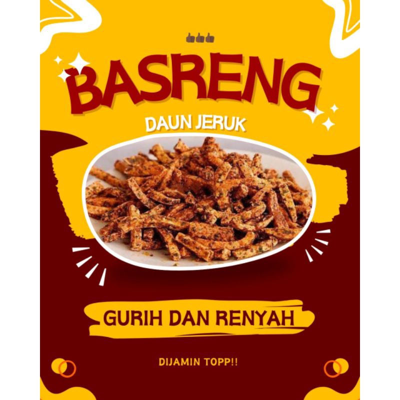 

Basreng Pedas daun jeruk/Baso goreng/makanan kering gurih dan renyah