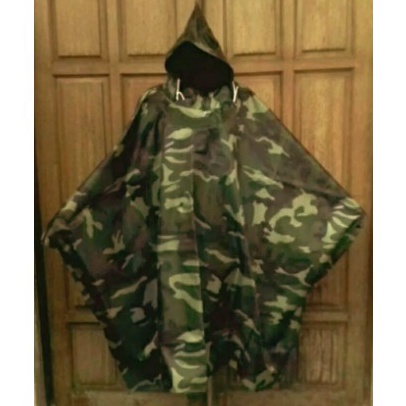 Top Discount Jas Hujan Ponco Loreng Malvinas  Jas Hujan Ponco Loreng Camo  Jas Hujan Loreng Ponco