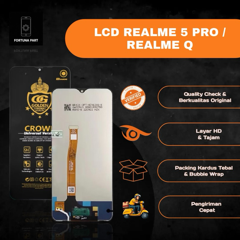 LCD TOUCHSCREEN REALME 5 PRO / REALME Q FULLSET ORIGINAL