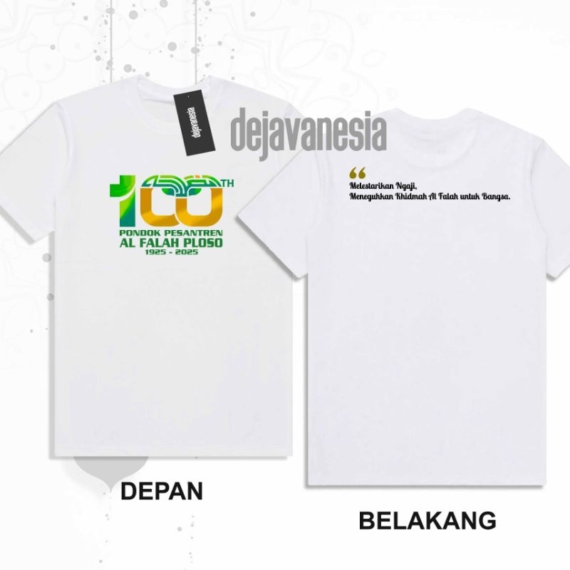 DJVNS T-shirt Baju Kaos Satu Abad Ploso Full Katun Combed Premium Lengan Pendek Pria Wanita