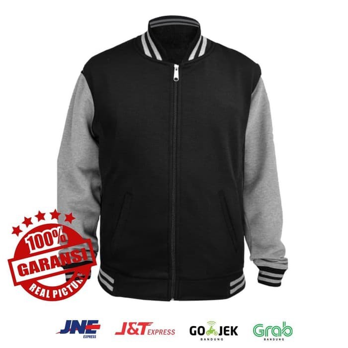 JAKET BASEBALL POLOS RELETING PRIA WANITA KERAH