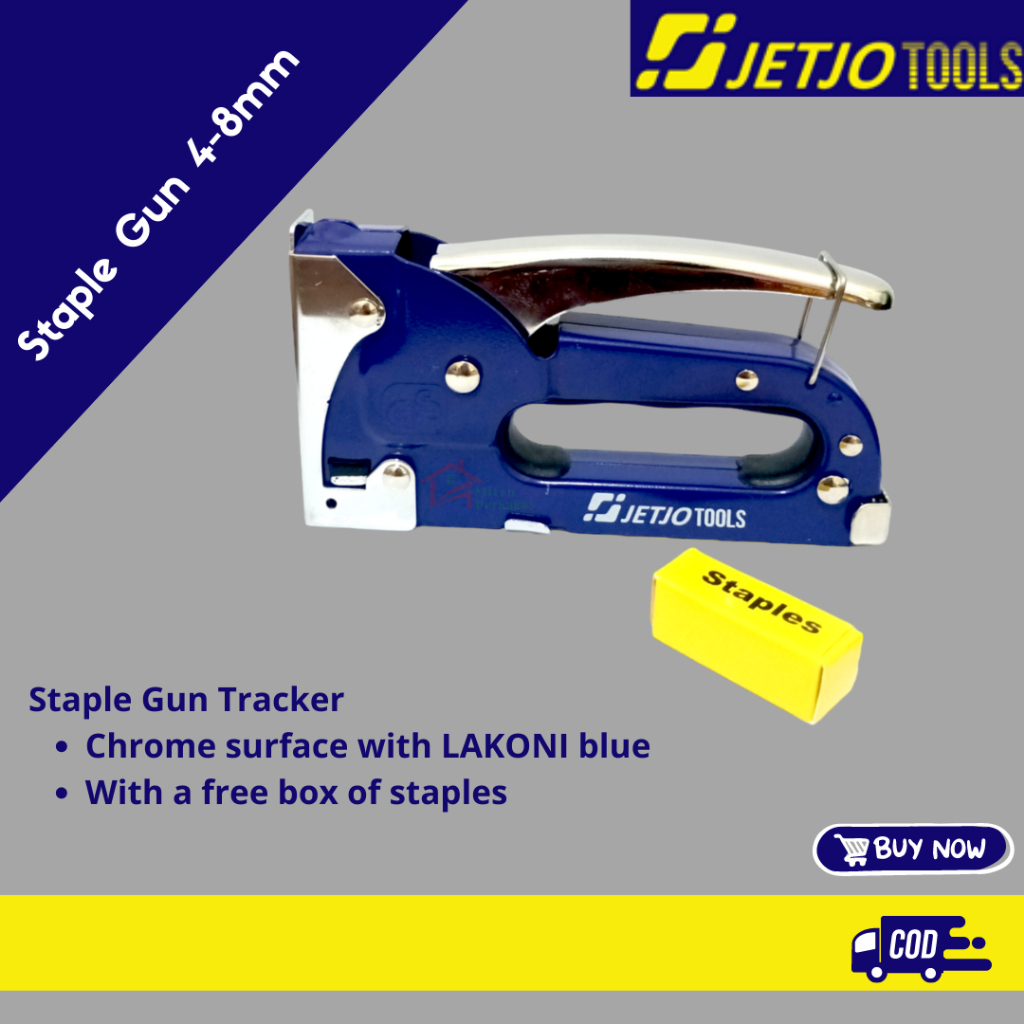 

JETJO TOOLS Staples Gun Tracker 4-8 mm - Staples Manual - Staples Tembak Free Isi Steples