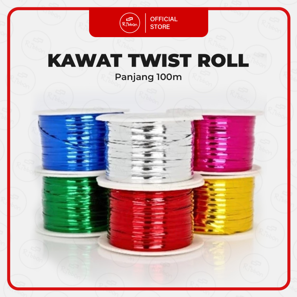 

Kawat Twist ROLL 100 Meter Twist Tie 100m Kilap Souvenir Lolipop Bingkisan Roti Pengikat Sovenir