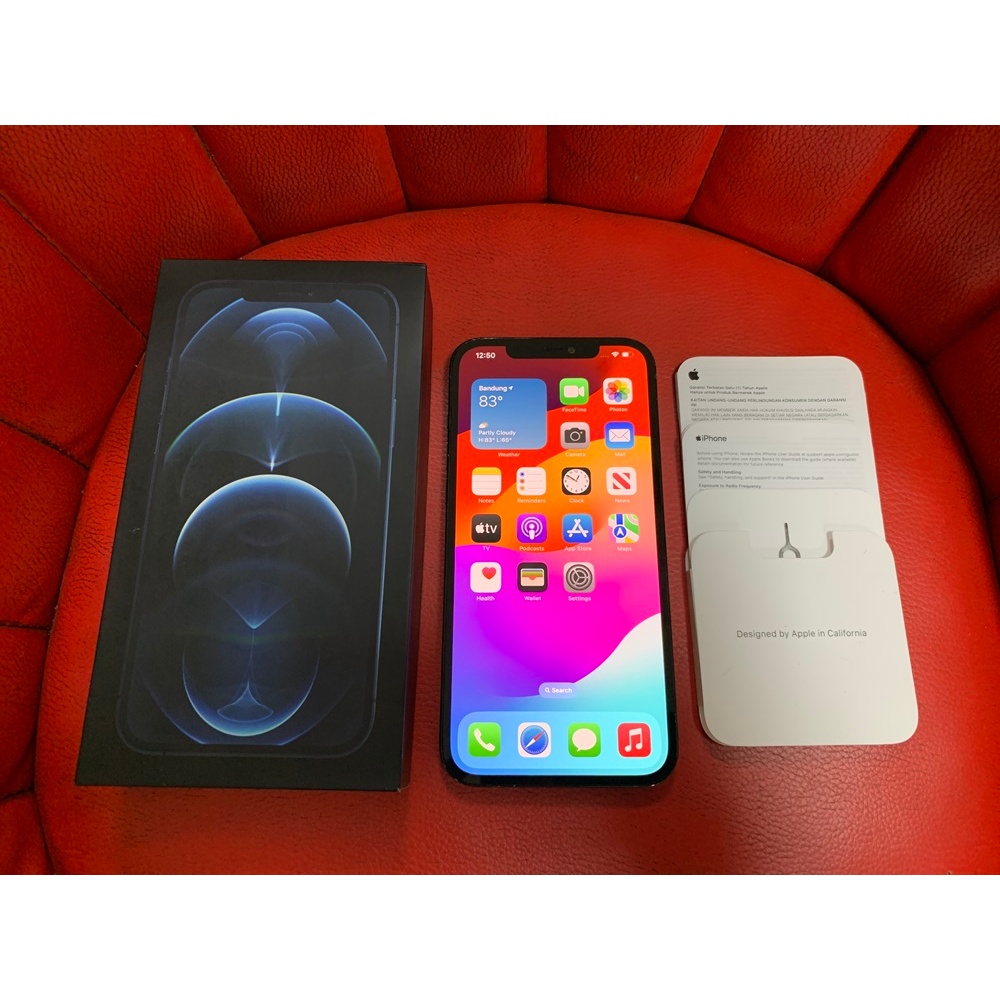 iPhone 12 Pro Max 128gb Pasific Blue Ex iBox 5G All Provider Fullset Original