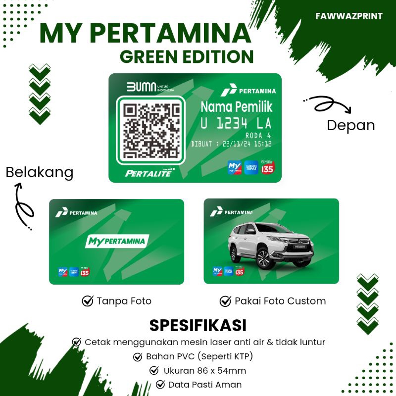 

KARTU MY PERTAMINA TEBAL ANTI AIR GREEN EDITION