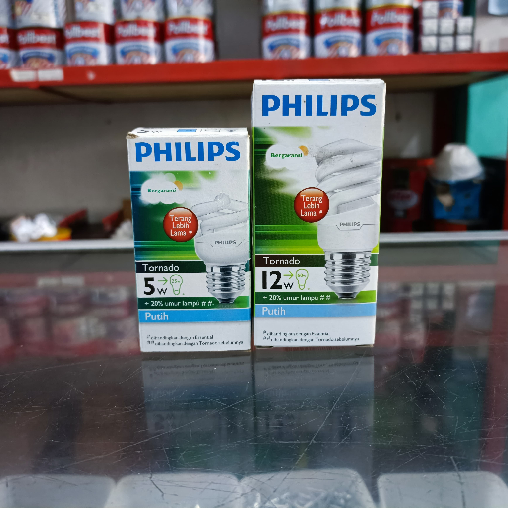 Lampu Tornado Philips 5w 12w Tornado Spilar Spiral Philips