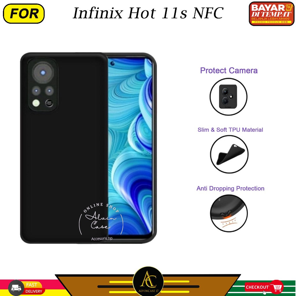 Case Infinix Hot 11s NFC Softcase Slim Black Protect Casing