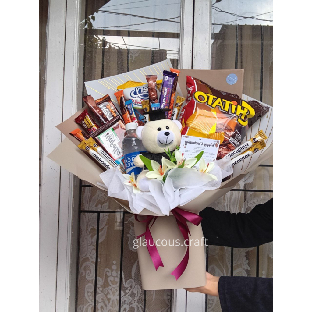 glaucous.craft Buket Snack Jumbo - Wisuda/Ulang tahun/Hadiah/Kelulusan/Valentine