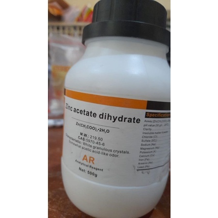 Zinc Acetate Dihydrate, Analytical Reagent (AR) 500g _ Zinc Asetat PA 500gram