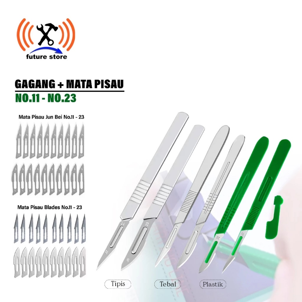 Gagang Mata Pisau IC NO.11/NO.23 Mata pisau bedah - Mata Gagang Surgical Blade - mata pisau tajam - 