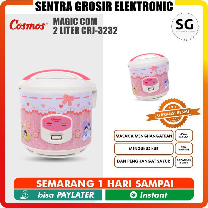 COSMOS Magic Com 2 Liter CRJ-3232 / Rice Cooker 2 Liter CRJ3232 / Penanak Nasi CRJ-3232 / CRJ -3232