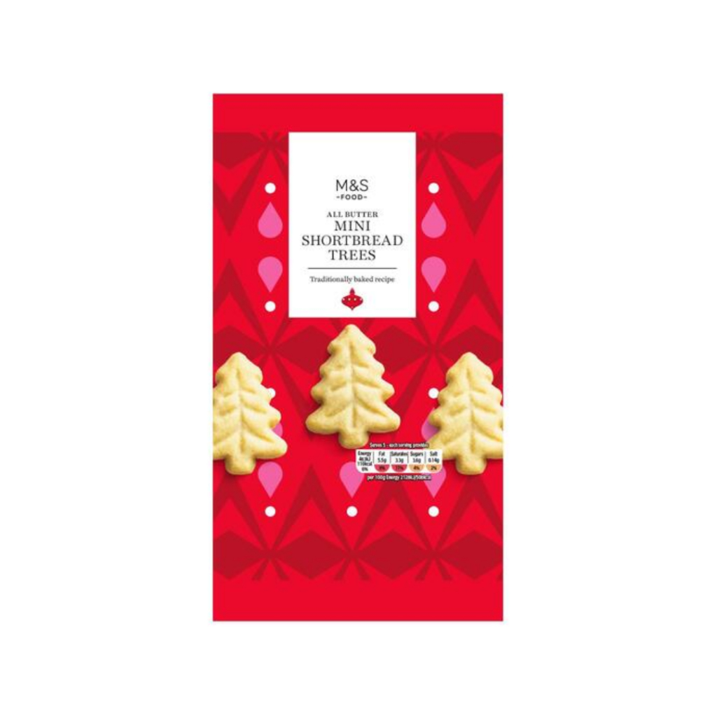 

M&S All Butter Mini Shortbread Trees 100gr | Biskuit Natal | Snack Christmas