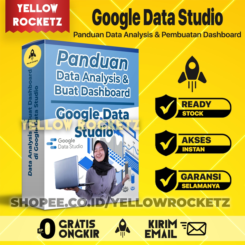 DATA ANALISIS & BUAT DASHBOARD DATA di GOOGLE DATA STUDIO - Ecourse Data Studio Lengkap