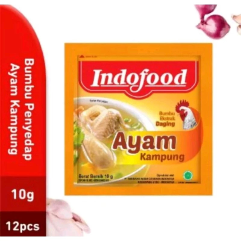 

Bumbu Penyedap Indofood Rasa Ayam Kampung 10gr X 12 Pcs