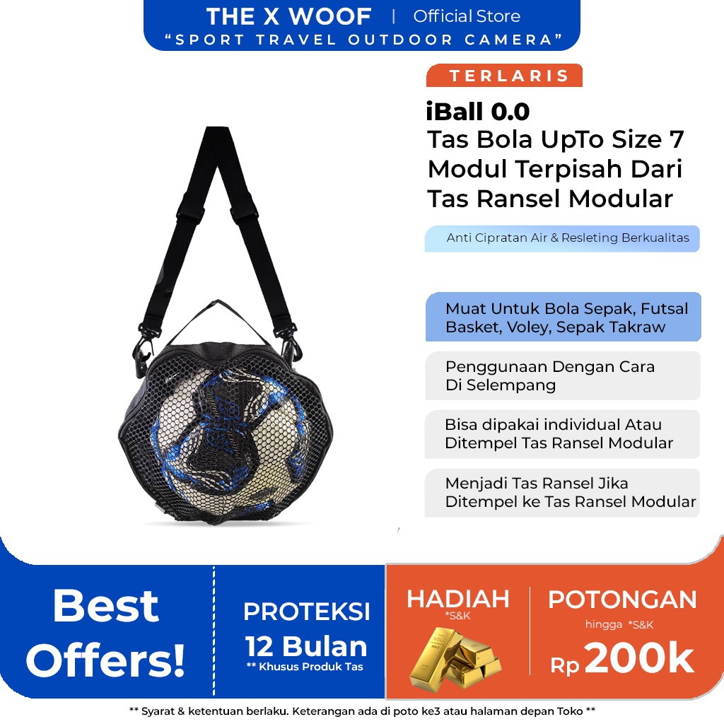 Tas Bola Futsal Tas Bola Sepak Tas Bola Voli The X Woof iBall0 / iBall57