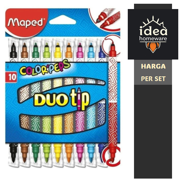 

MARKER SPIDOL WARNA SET MAPED DUO TIP COLORPEPS 10 WARNA 849010
