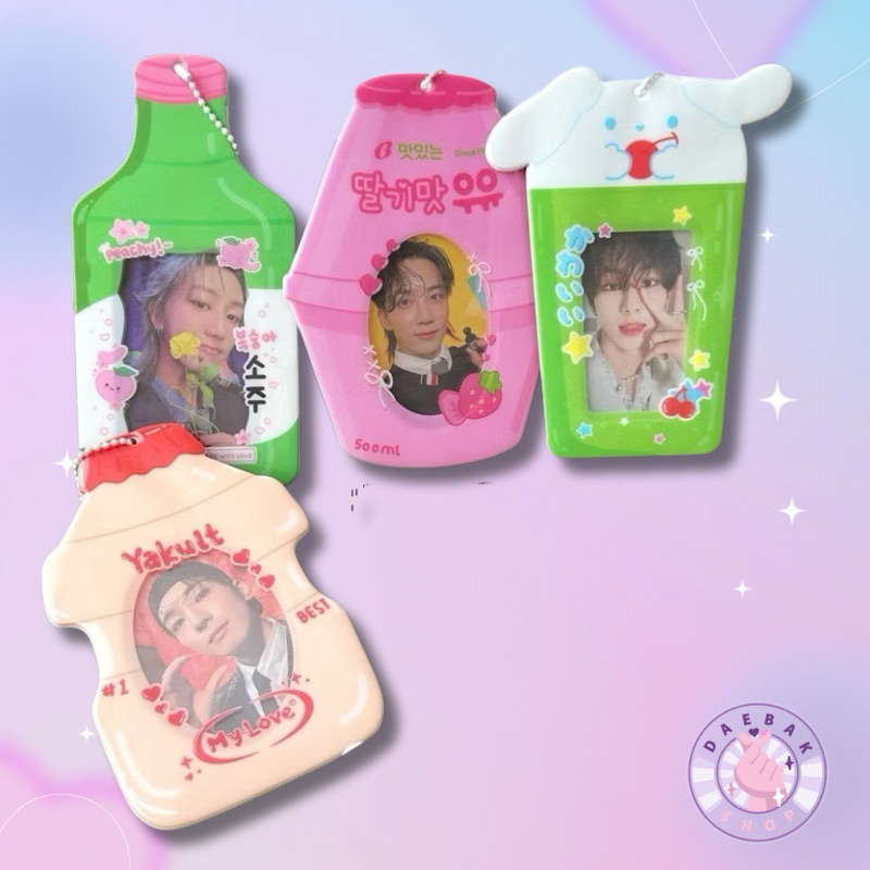 [Ready stock] Bottle Photocard Holder suze B6 kpop Id Card pvc Frame Bingkai foto cahol PVC