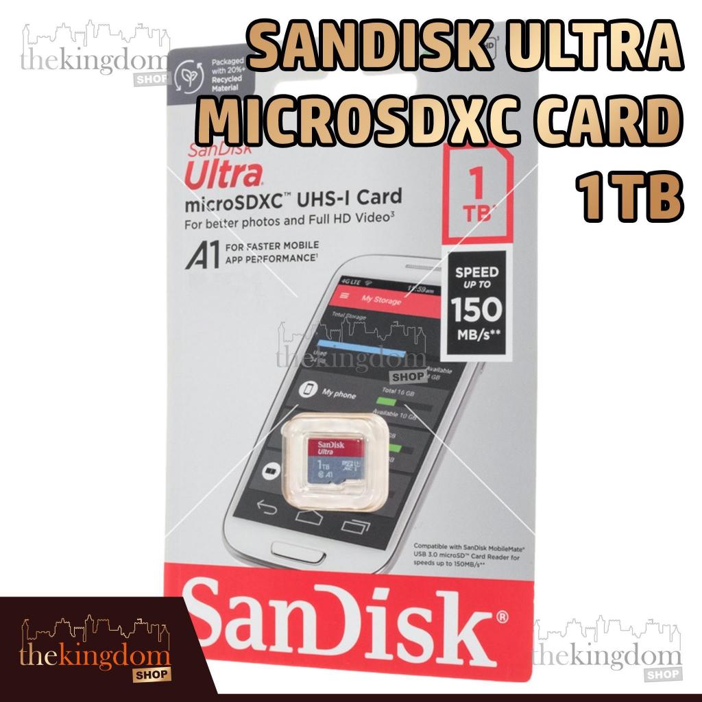 SanDisk Ultra microSDXC Card UHS-I Class 10 A1 150MB/s 1TB Memory Camera Kamera Dashcam Hp Kartu SD 