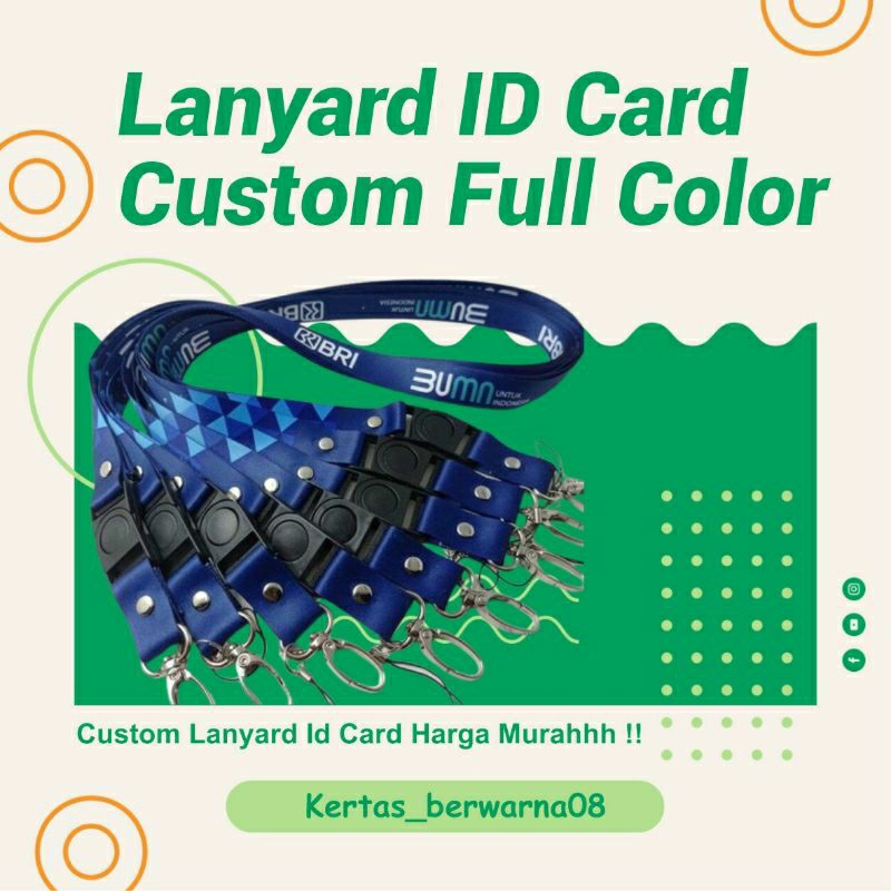 

Lanyard id card Custom Minimal 10pcs