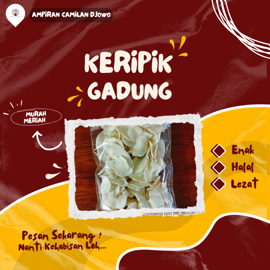 

Keripik Singkong Gadung Original 100g - Ampiran Camilan Djowo