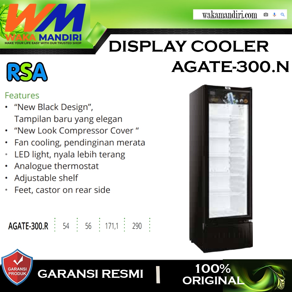 SHOWCASE COOLER CHILLER RSA 5RAK AGATE300 / AGATE 300