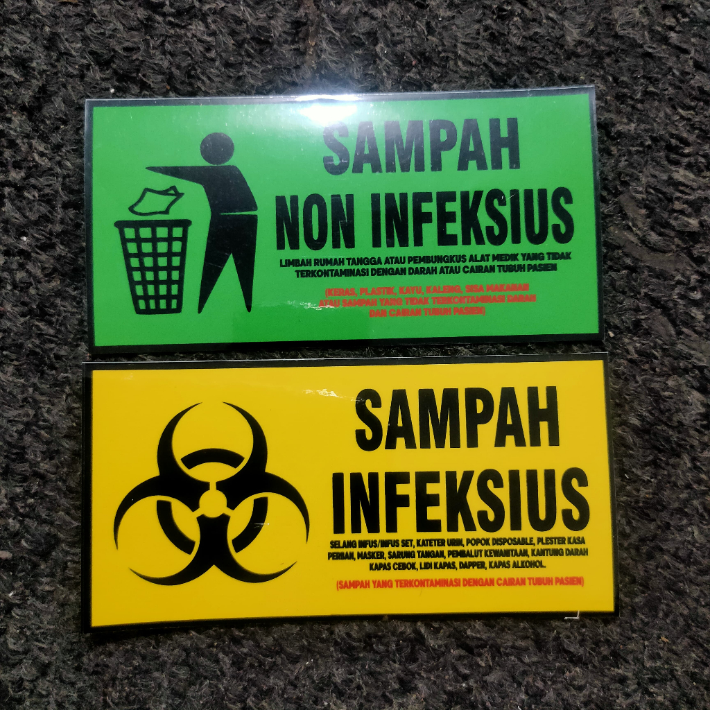 

STIKER SAMPAH INFEKSIUS / STIKER SAMPAH NON INFEKSIUS