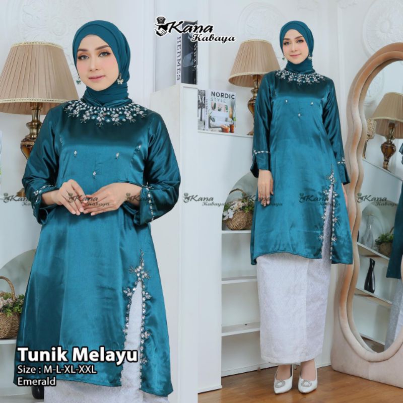 Set baju kurung Melayu Payet tradisional // baju kurung Malaysia // baju kurung melayu