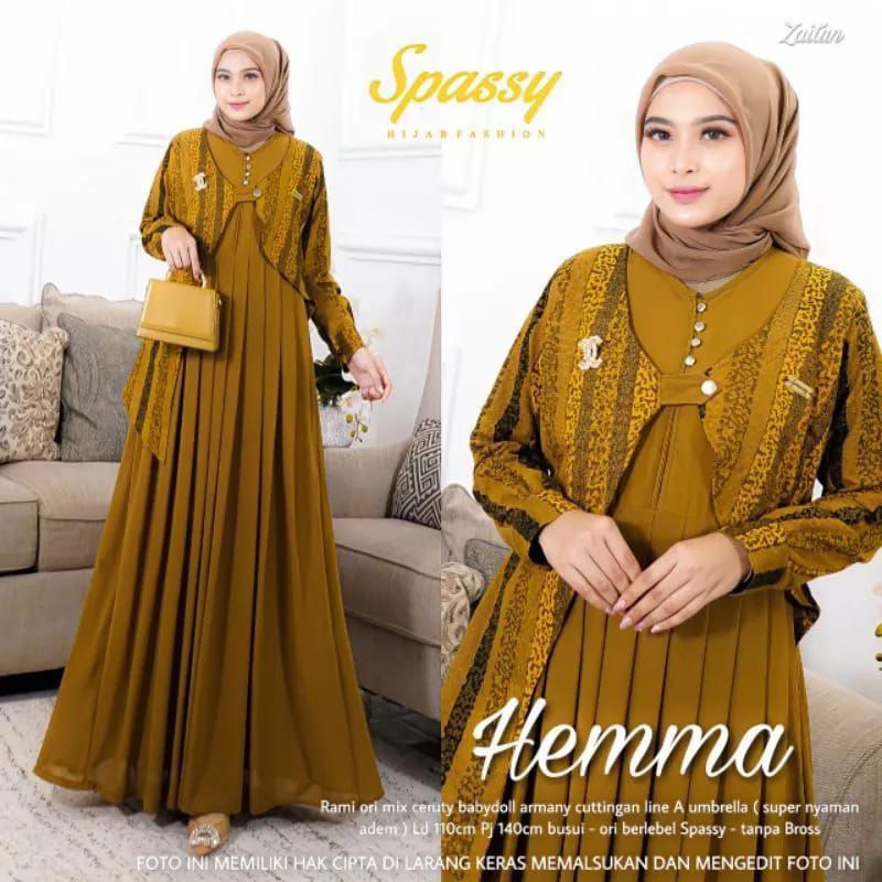 gamis mustard
