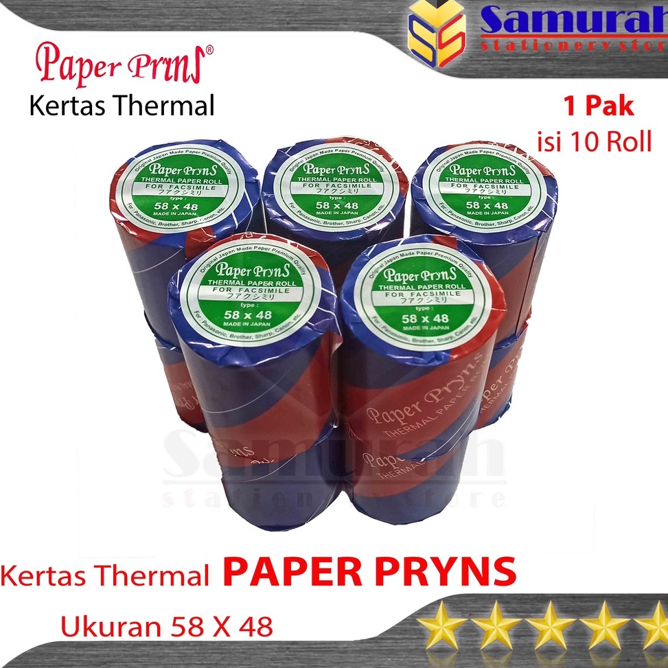 

KODE PRODUK I9LKZ7278 Kertas Thermal PaperPryns 58 x 48 mm Struk Kasir Roll 58x48 Paper Prins Kertas Rol Print Mobile Printer 5848 Mini Printer Termal 5848