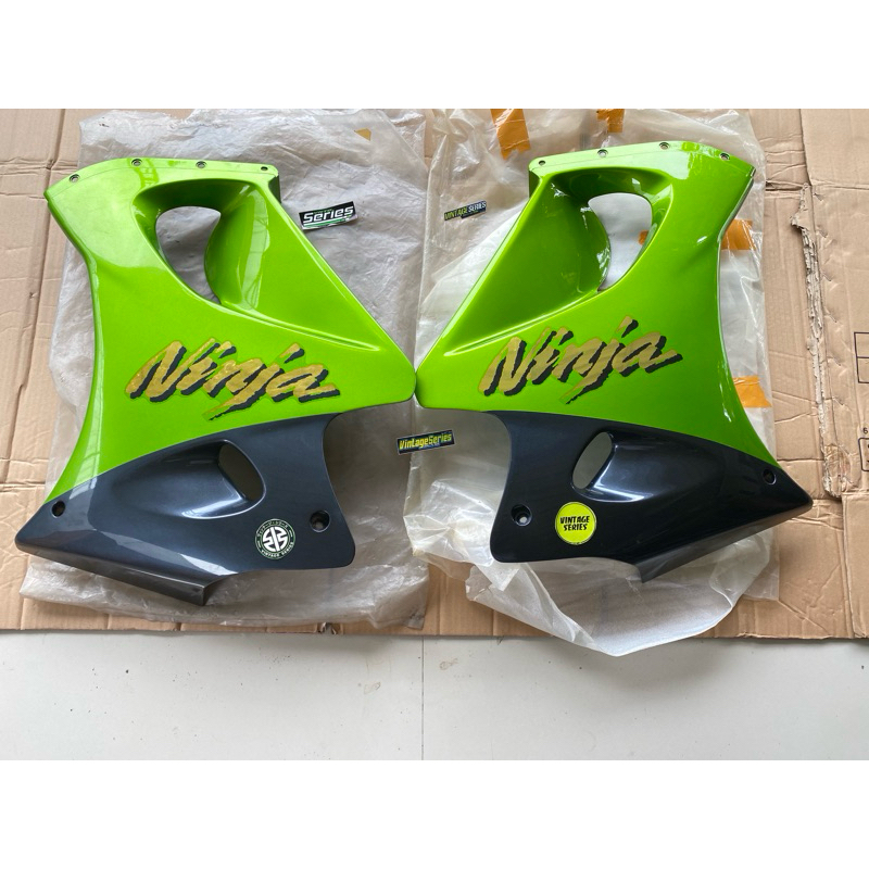 Fairing samping ninja rr old zx hijau metalik fering sayap ninja rr old hijau metalik original