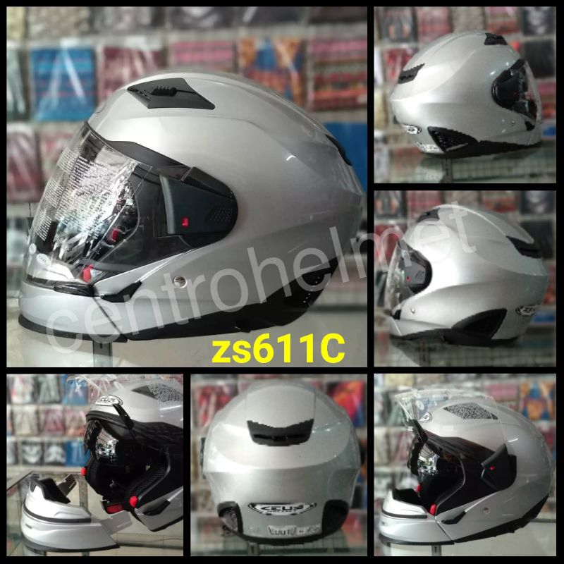 HELM ZEUS ZS611C SILVER MODULAR