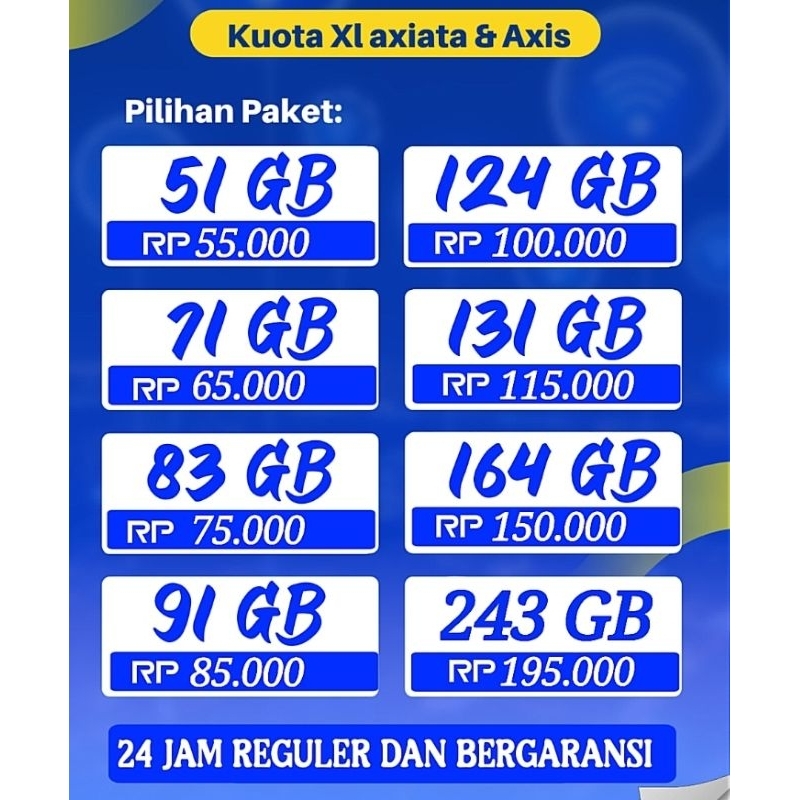 Kuota XL & AXIS termurah khusus area 4 pesan di chat jangan di sini