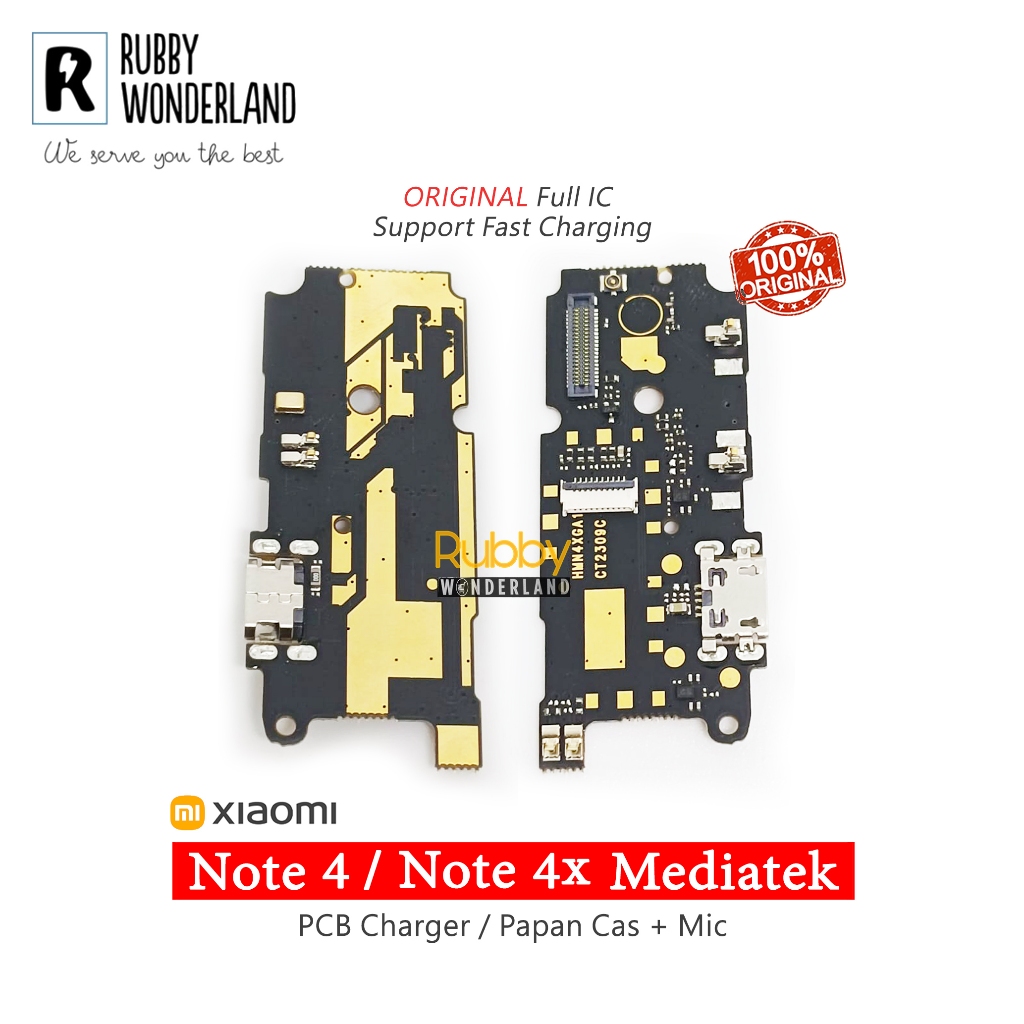 Papan Cas PCB Konektor Charger Mic Xiaomi Redmi Note 4 Note 4x Mediatek
