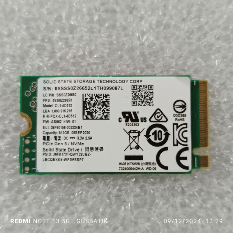 ssd m.2 nvme 2242 512GB murah